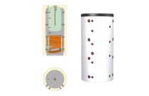 Ballon combiné avec stockage d'eau chaude sanitaire - 1 échangeur acier