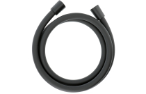 Flexible de douche noir en PVC métallisé lisse - anti-torsion - 1,5 m
