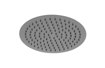 Pomme de douche slim métal noir ronde 250 mm