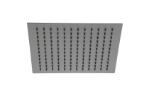 Pomme de douche slim métal noir carrée 250x250 mm