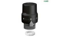 Tête thermostatique noire pour sèche-serviettes