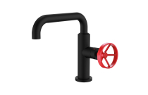 Mitigeur lavabo noir intégral style industriel - VATURA