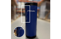 Bouteille mélange acier 50 L murale - Jaquette skaï avec traces blanches