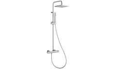 Système douche thermostatique chromé pomme carrée ABS - MIZU