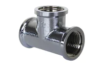 130GCH - Té égal laiton chromé à visser femelle