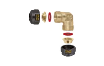 Coude avec joints pour installation solaire tube 22 mm