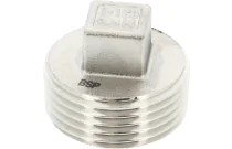 Bouchon mâle à tête carrée inox