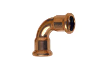 6002A - Raccord courbe 90° cuivre à sertir femelle-femelle
