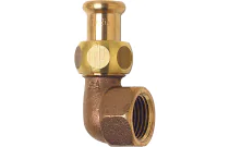 8096G - Coude union 90° fer-cuivre à sertir femelle-femelle