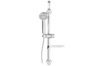 Barre de douche à fixation réglable avec douchette 3 jets et flexible - AGHE