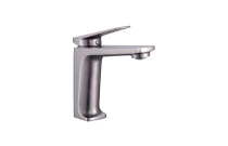 Mitigeur lavabo graphite mat design cubique tendance - AMANZI