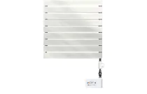 HITA - Sèche-serviettes hydraulique galbé blanc avec kit mixte