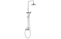 Système douche mécanique chromé pomme ronde ABS 3 jets diamètre 207 mm