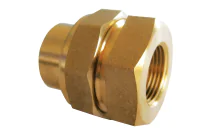 Raccord union égal laiton à visser étanchéité sphéro-conique femelle-femelle