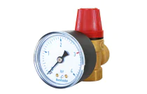 Soupape de sûreté avec manomètre femelle-femelle 3/4'' 3 bar 100 kW