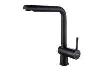 Mitigeur évier noir intégral douchette extractible 1 jet - TANER