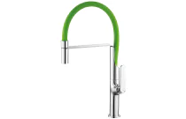 Mitigeur évier chromé vert bec flexible déclipsable hauteur 468 mm - TUBIG
