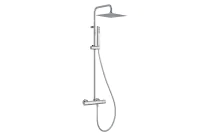 Système douche thermostatique chromé pomme carrée métal slim - WATA