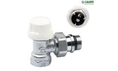 Corps thermostatique équerre chromé avec préréglage