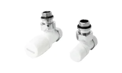 ILHINA - Kit robinet équerre blanc et coude de réglage - multicouche 16 mm