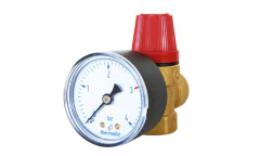 Soupape de sûreté NF avec manomètre 1/2'' FF - 3 bar 100 Kw