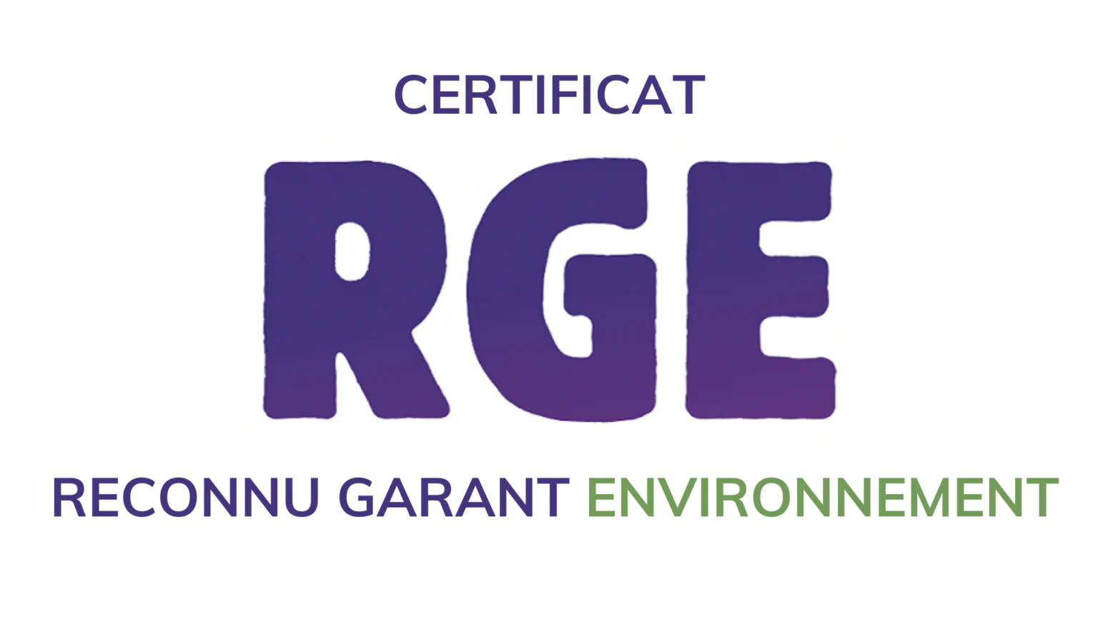 Logo du certificat RGE - Reconnu Garant de l'Environnement 
